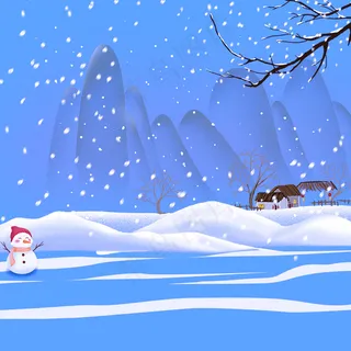 蓝色冬天雪地服装主图