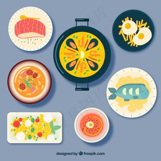 美食收藏顶视图