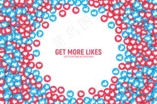 类似Facebook的图标抽象背景