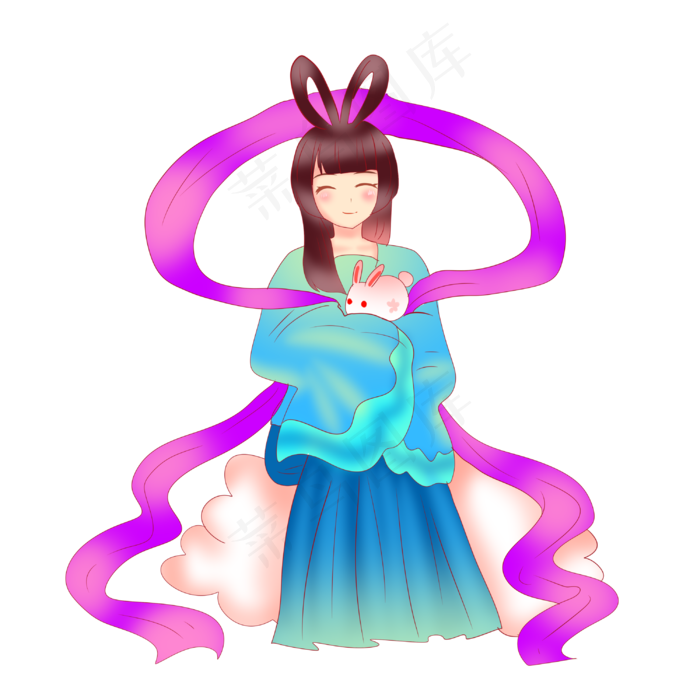 八月十五嫦娥(3000X3000(DPI:299))psd模版下载