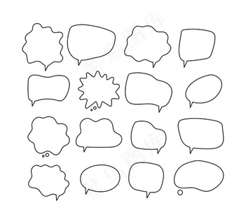 线性语音泡泡。为漫画杂志bubble talk系列画圆形