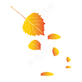 秋天金黄的落叶