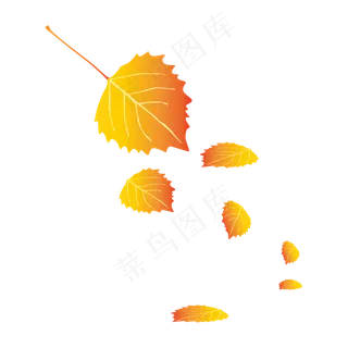 秋天金黄的落叶