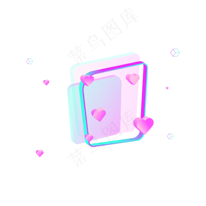 矢量手绘爱心边框(2000X2000(DPI:300))ai矢量模版下载