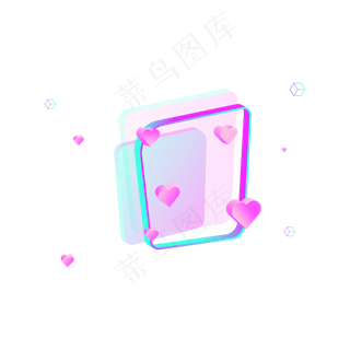 矢量手绘爱心边框