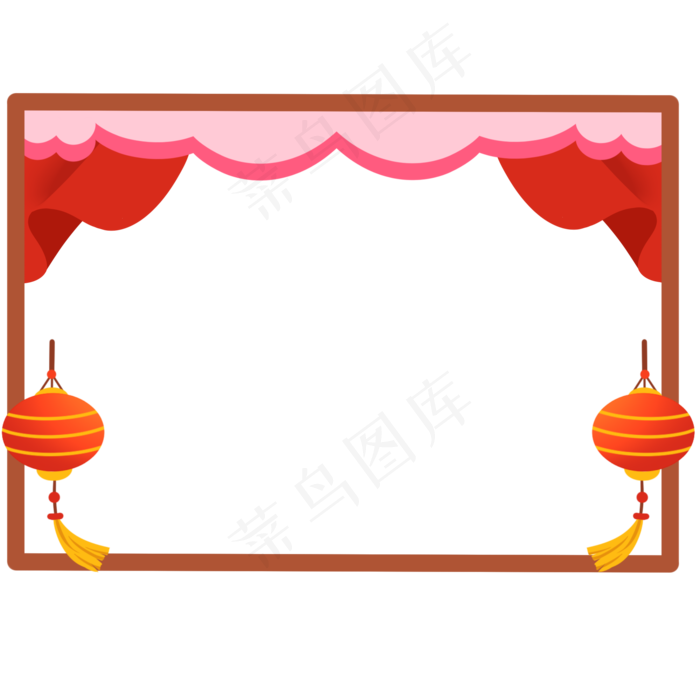 国庆节灯笼边框
