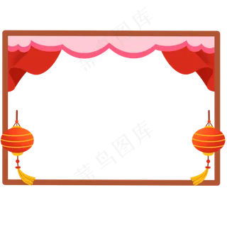 国庆节灯笼边框