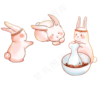 中秋节捣药玉兔