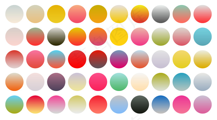 大套鲜艳渐变色