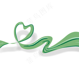 红色丝带元素飘带