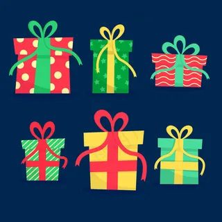 扁平圣诞礼品系列