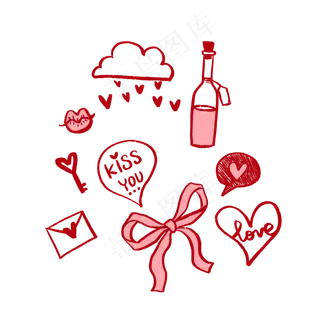 情人节爱心涂鸦