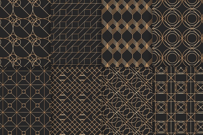 几何金色奢华图案系列