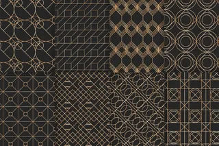 几何金色奢华图案系列