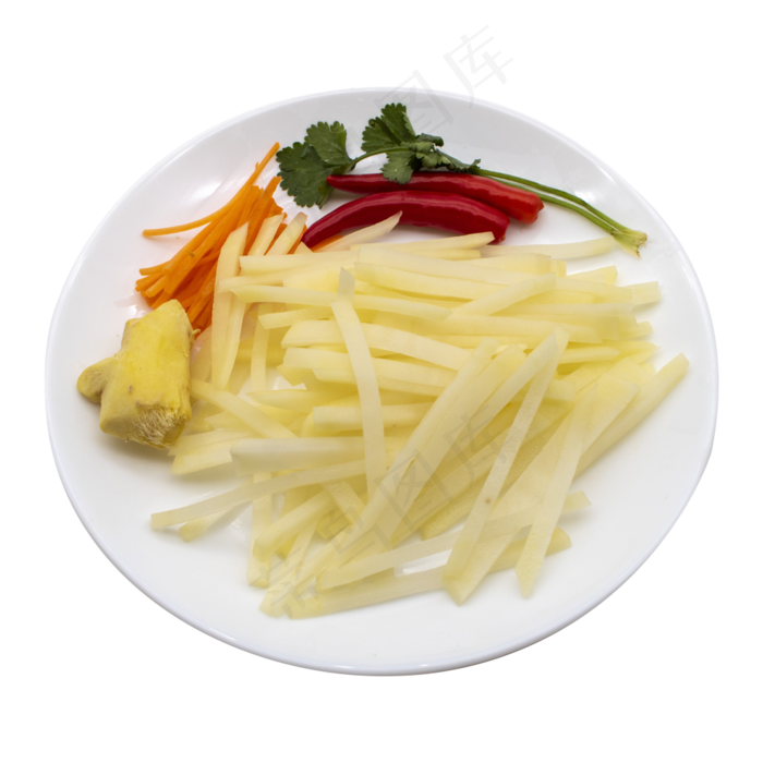土豆丝蔬菜食材(4000*4000px 300 dpi )