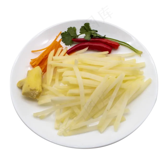 土豆丝蔬菜食材(4000*4000px 300 dpi )