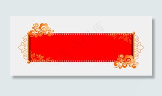 AI中国风红色标题框