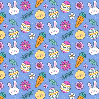 手绘复活节图案