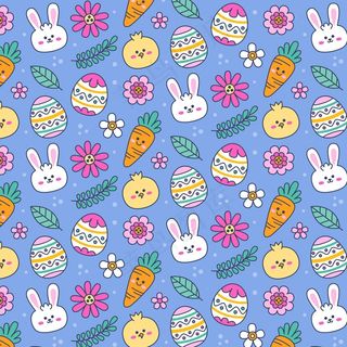 手绘复活节图案