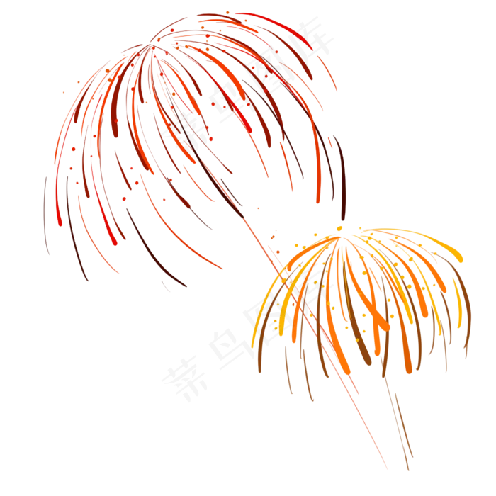 夜空上的红色礼花(2000X2000(DPI:300))psd模版下载