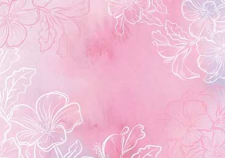 泼水和手绘花卉水彩画背景