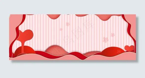 情人节心跳大红banner