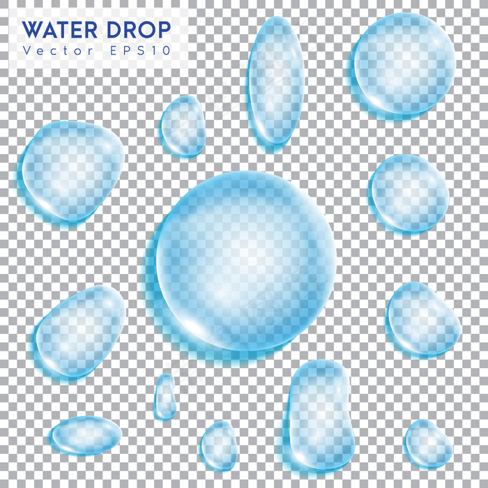 水滴，透明背景。