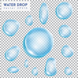 水滴，透明背景。