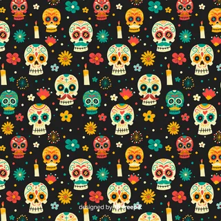 手绘死亡日图案