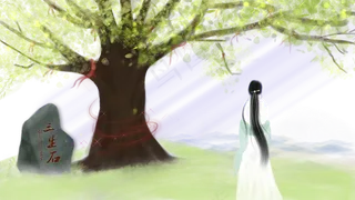 古装少女三生石