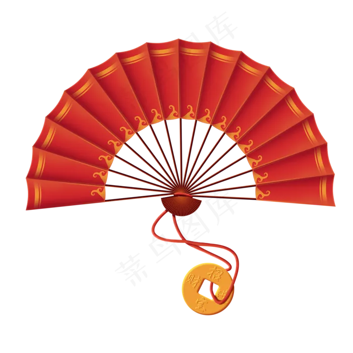 新年扇子装饰(2000X2000(DPI:72))psd模版下载