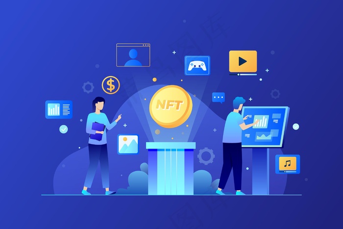 梯度nft概念图eps,ai矢量模版下载