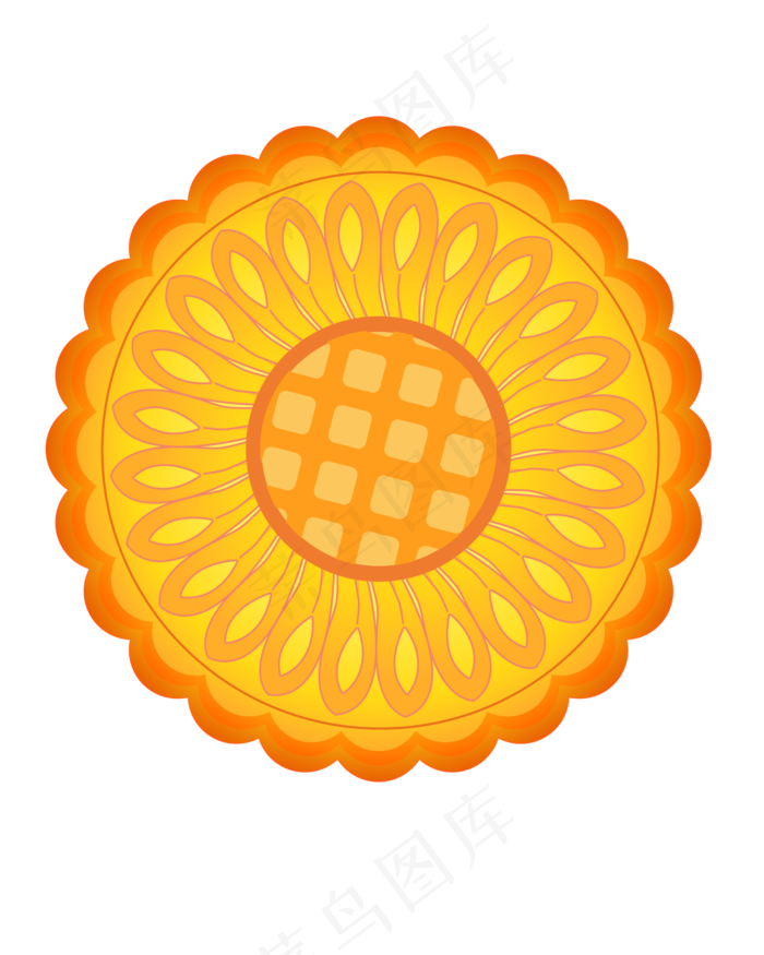 中秋花朵月饼(2000*2500px 300 dpi )ai矢量模版下载