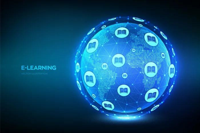 电子学习背景eps,ai矢量模版下载