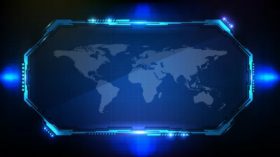 抽象的未来主义背景。蓝光科技科幻画面hud ui