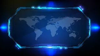 抽象的未来主义背景。蓝光科技科幻画面hud ui