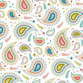 彩色佩斯利图案