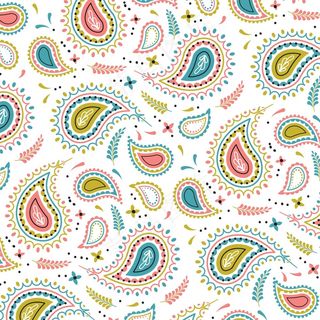 彩色佩斯利图案