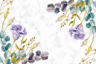 写实手绘花卉背景