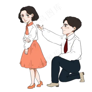 七夕节男生向心仪的女生单膝告白