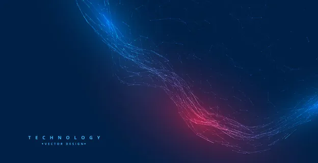 数字技术网络粒子波背景设计 数字技术网络粒子波背景设计