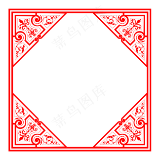 中国喜庆红色边框