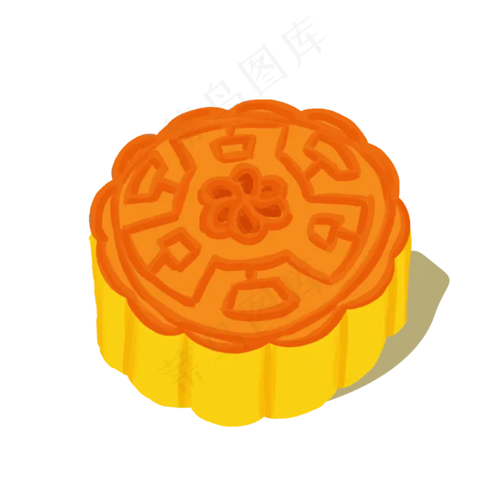 中秋节月饼手绘素材(2000X2000(DPI:300))psd模版下载