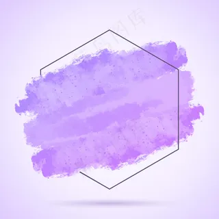 抽象背景，手绘粗线条和六边形框架