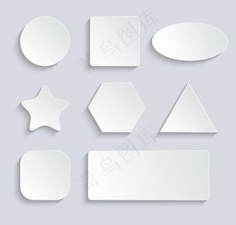 白色空白语音气泡，按钮设置在灰色背景上。插图