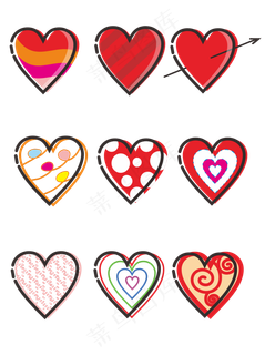 七夕情人节爱心可商用元素