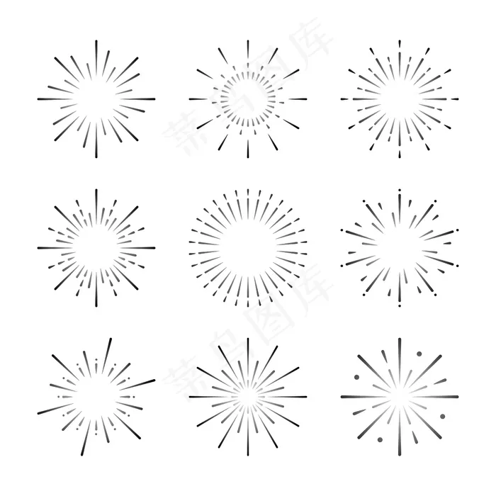 烟花爆炸矢量集eps,ai矢量模版下载