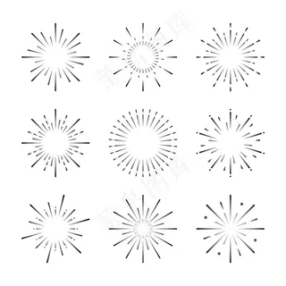 烟花爆炸矢量集