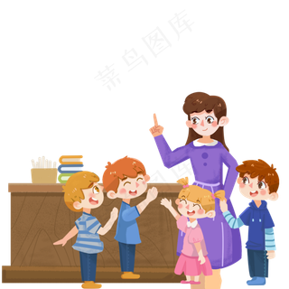 老师给小朋友们讲课
