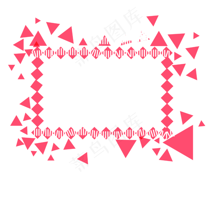 七夕情人节粉色喜庆边框(3000X3000(DPI:300))psd模版下载